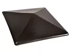 Клинкерный колпак для забора Ониксовый черный (17) Onyx black